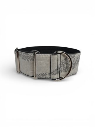 Polohovací obojek pro chrta, vzor Listy přírodní, MujChrt.cz