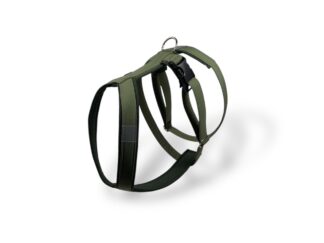 Odlehčený postroj pro chrta, Khaki - olivová, MujChrt.cz