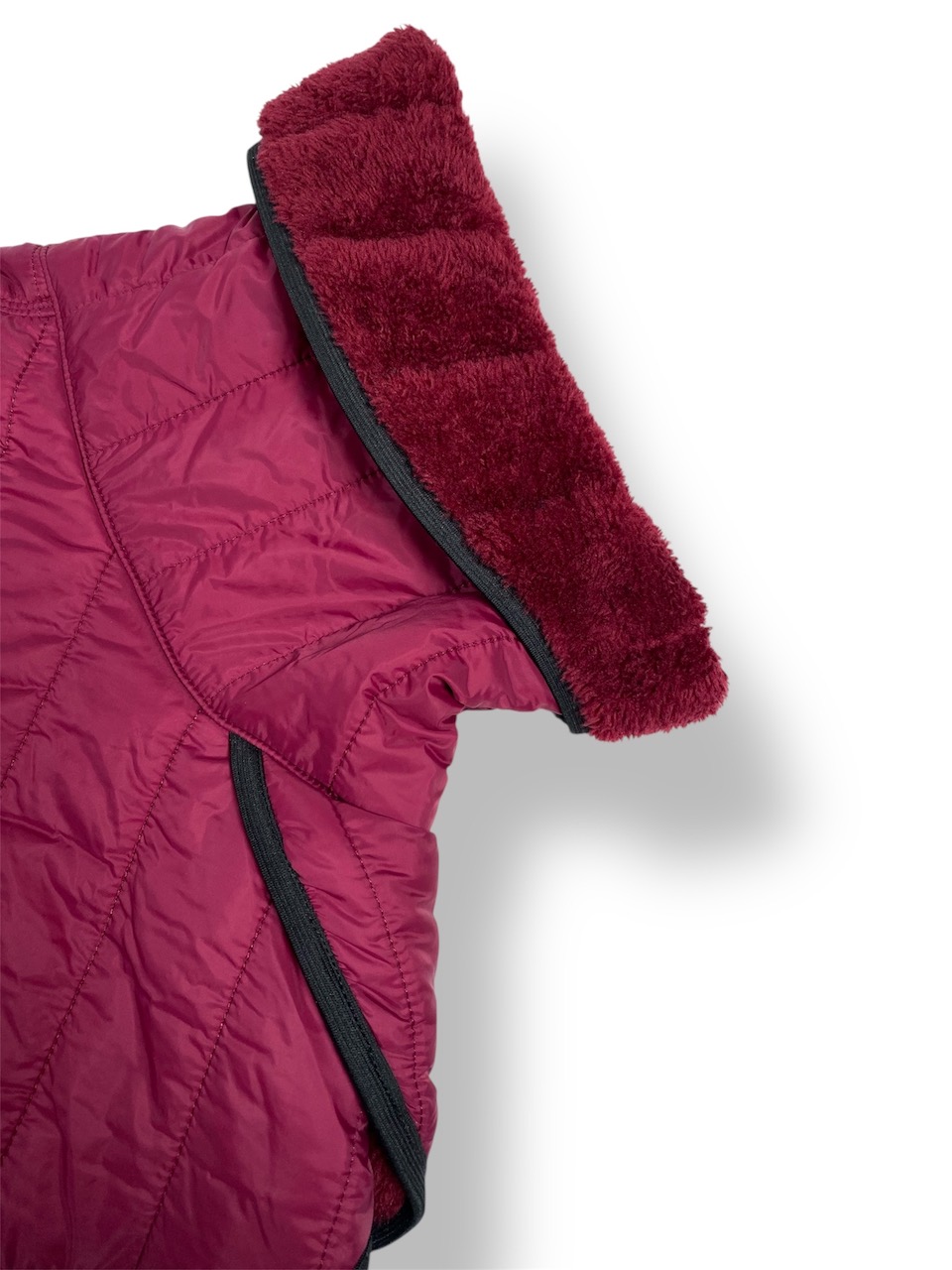 Zimní bunda pro chrta Alta, fuchsiová, límec