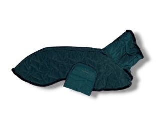 Zimní bunda pro chrta Aljaška DeLUX, lesní zelená, španělský galgo, greyhound, saluki a další