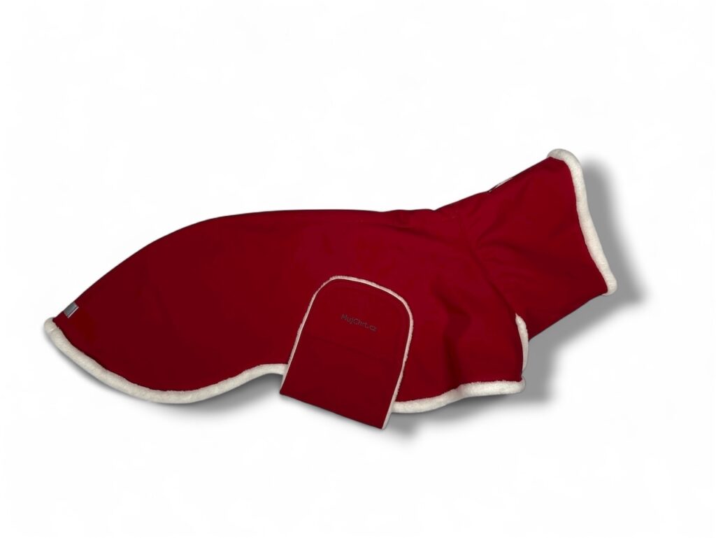 Zimní bunda pro chrta Davos DeLUX, třešňová