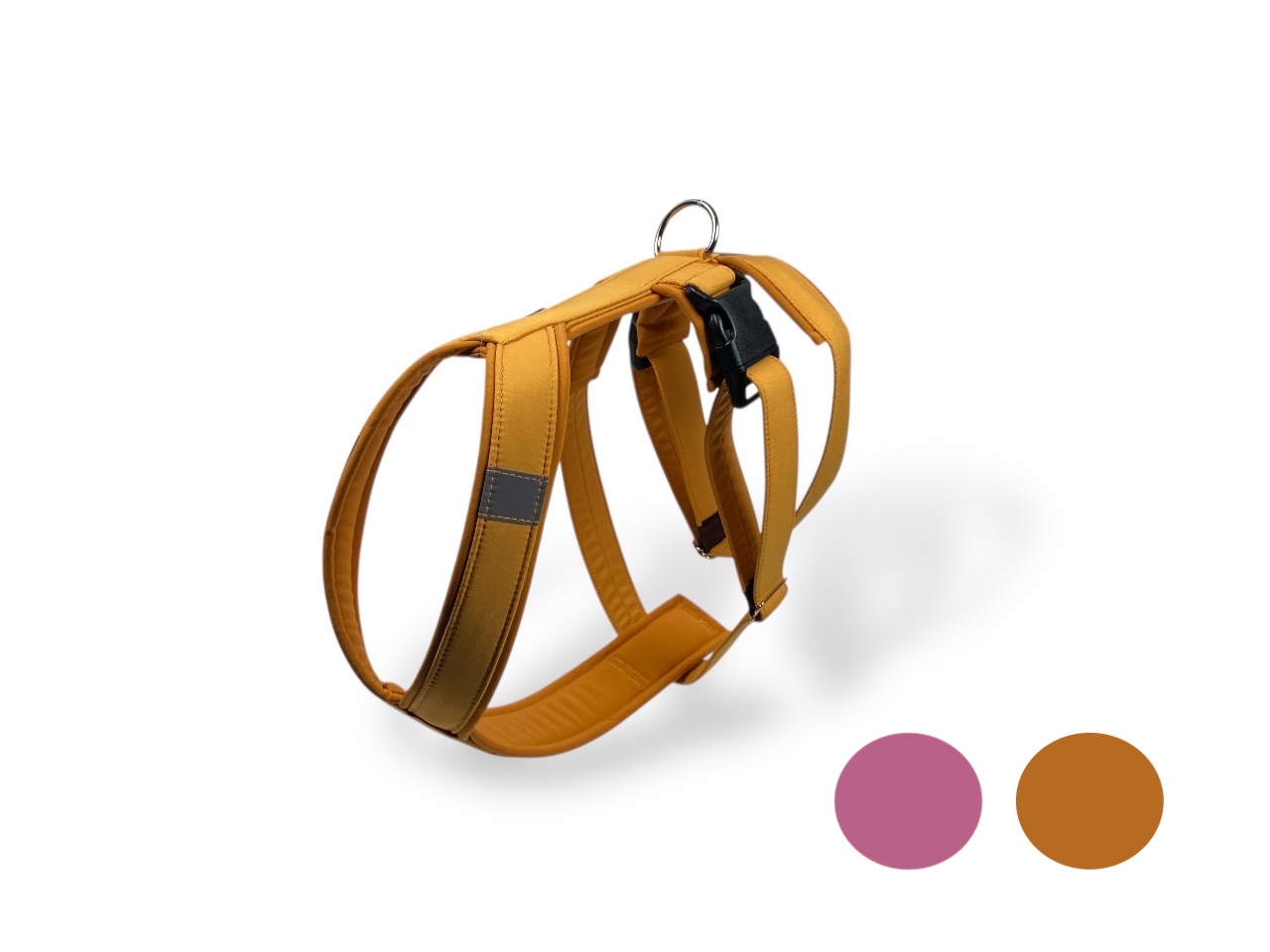 Odlehčený postroj pro chrta, barva Hořčice, MujChrt.cz